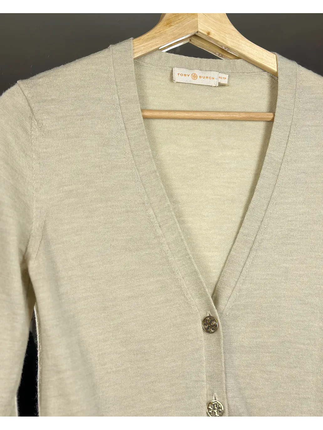 Cardigan beige lana merino 3