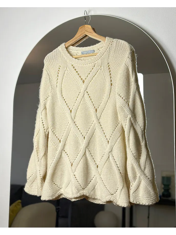 Chaleco beige trenzado 1