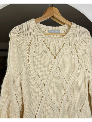 Chaleco beige trenzado