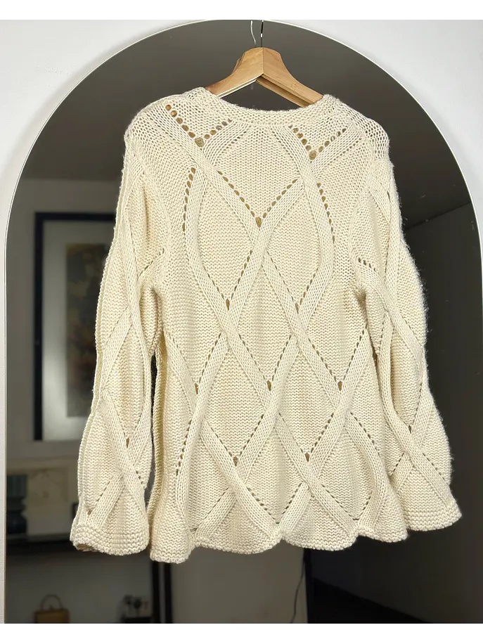 Chaleco beige trenzado 4