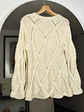 Chaleco beige trenzado - Miniatura 4