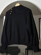Chaleco negro cuello caído  - Miniatura 5