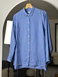 Camisa lino celeste  - Miniatura 1