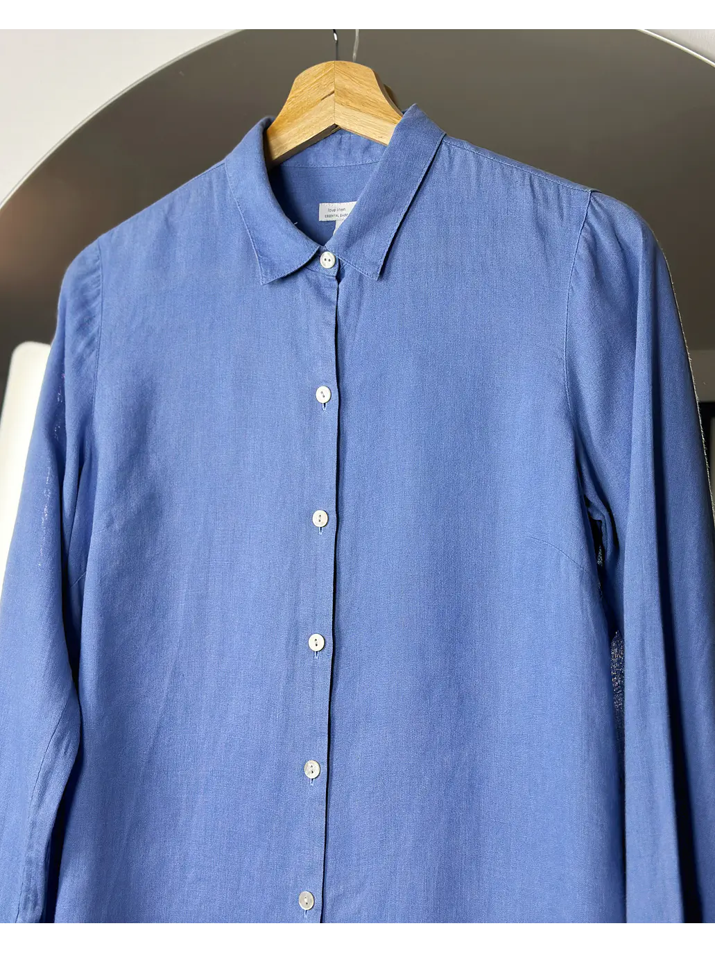 Camisa lino celeste  5