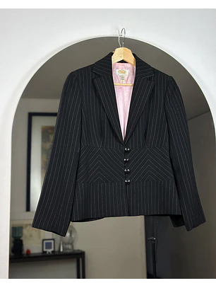 Blazer negro rayado