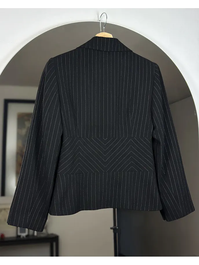 Blazer negro rayado 5