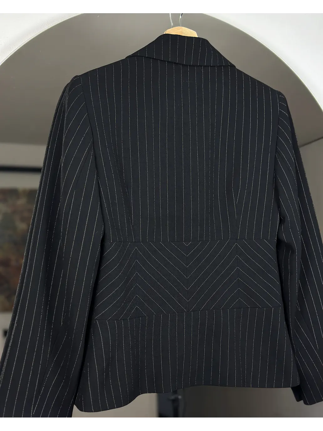 Blazer negro rayado 6