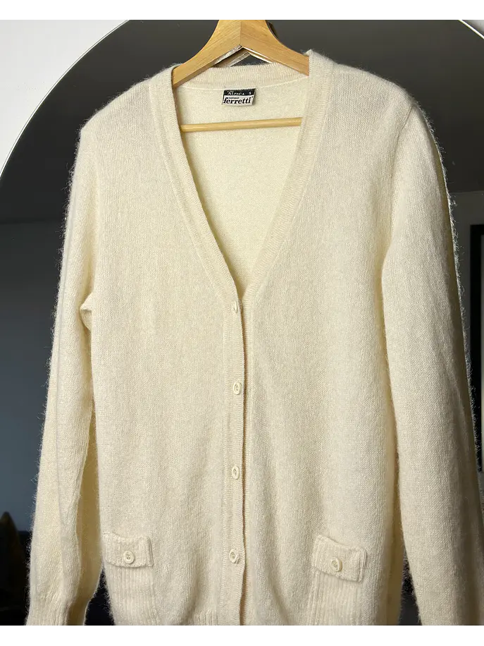 Cardigan blanco crema 2
