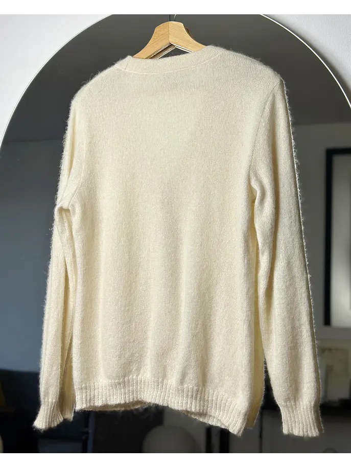 Cardigan blanco crema 4