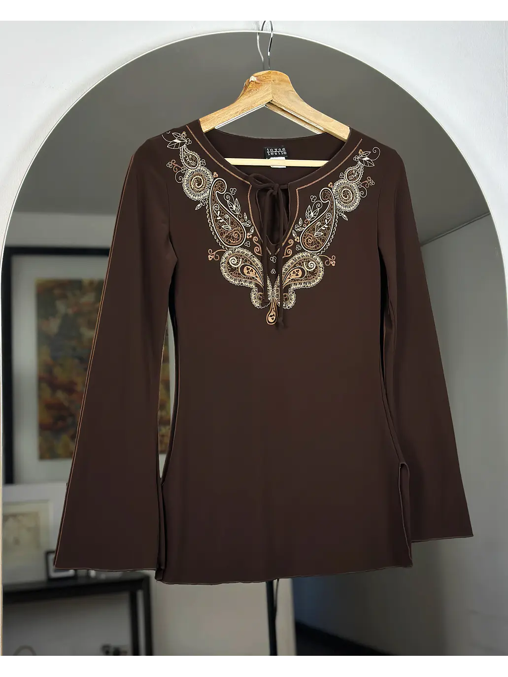 Polera vintage café 1