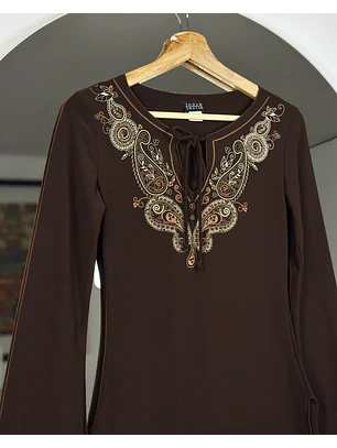 Polera vintage café
