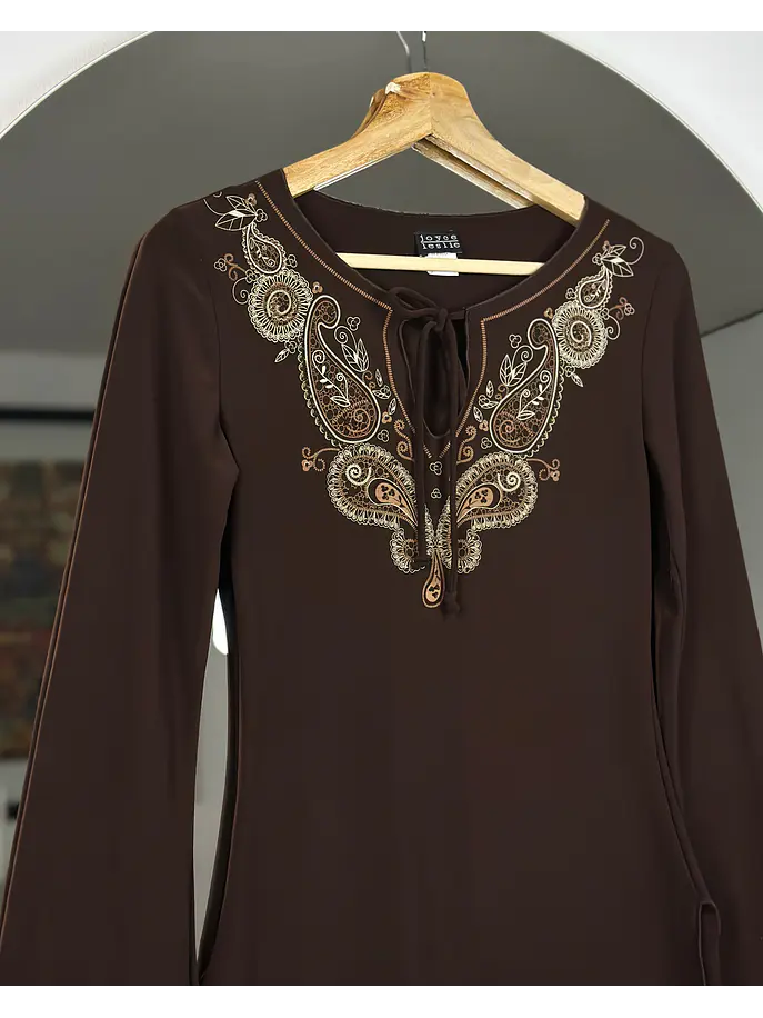 Polera vintage café 2