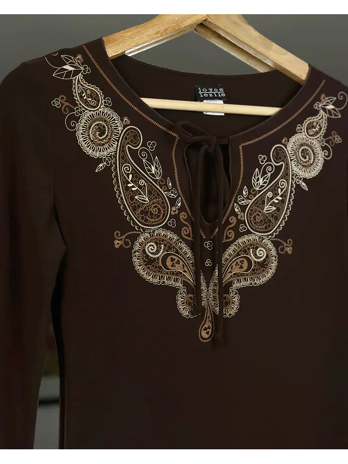 Polera vintage café 3
