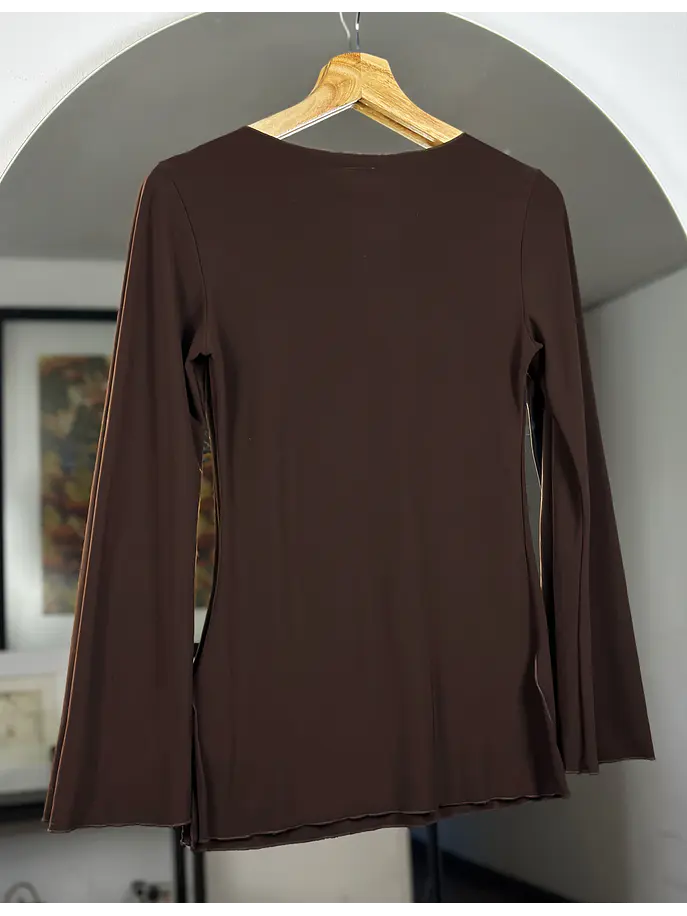Polera vintage café 4