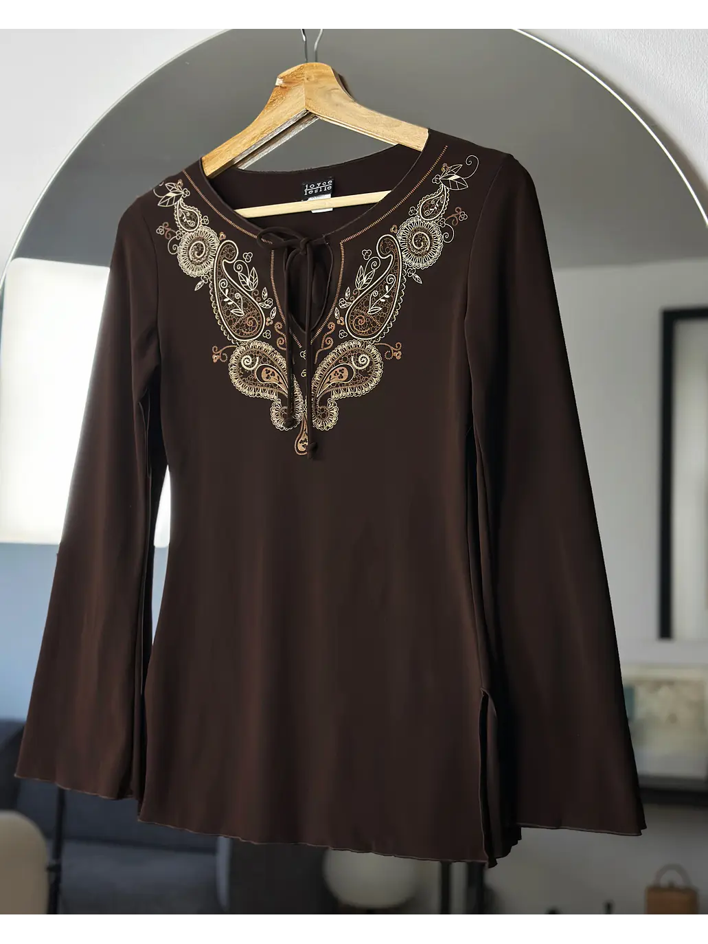 Polera vintage café 5