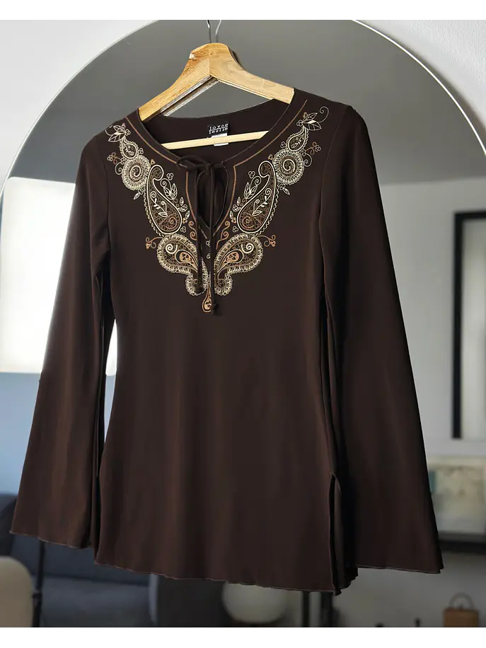 Polera vintage café 5