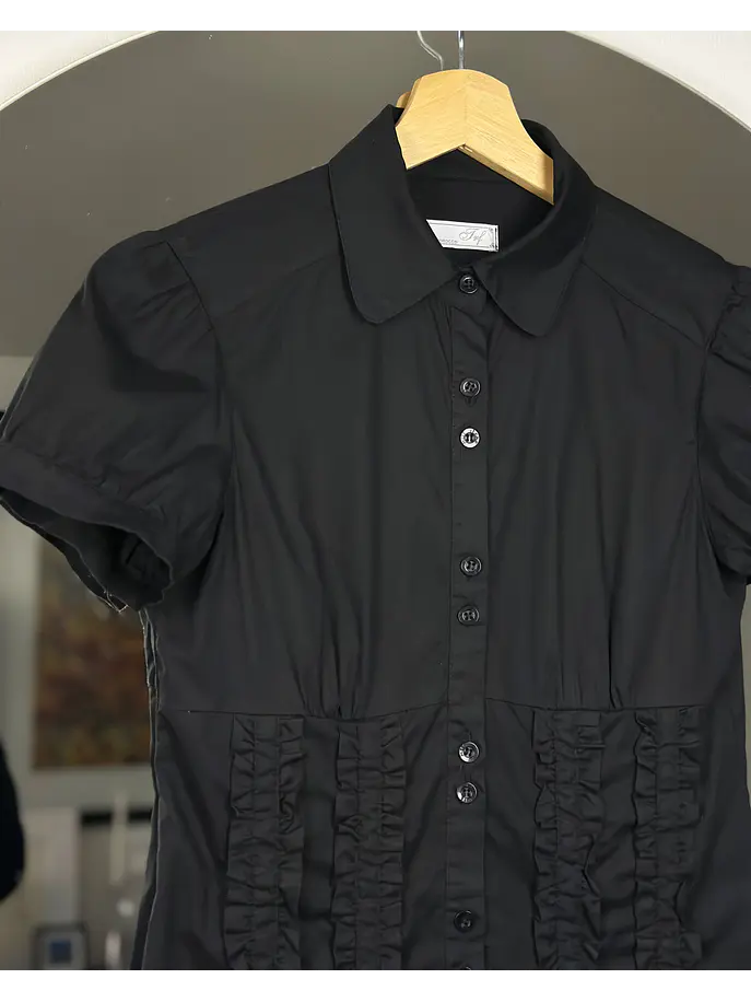 Camisa negra manga corta 3