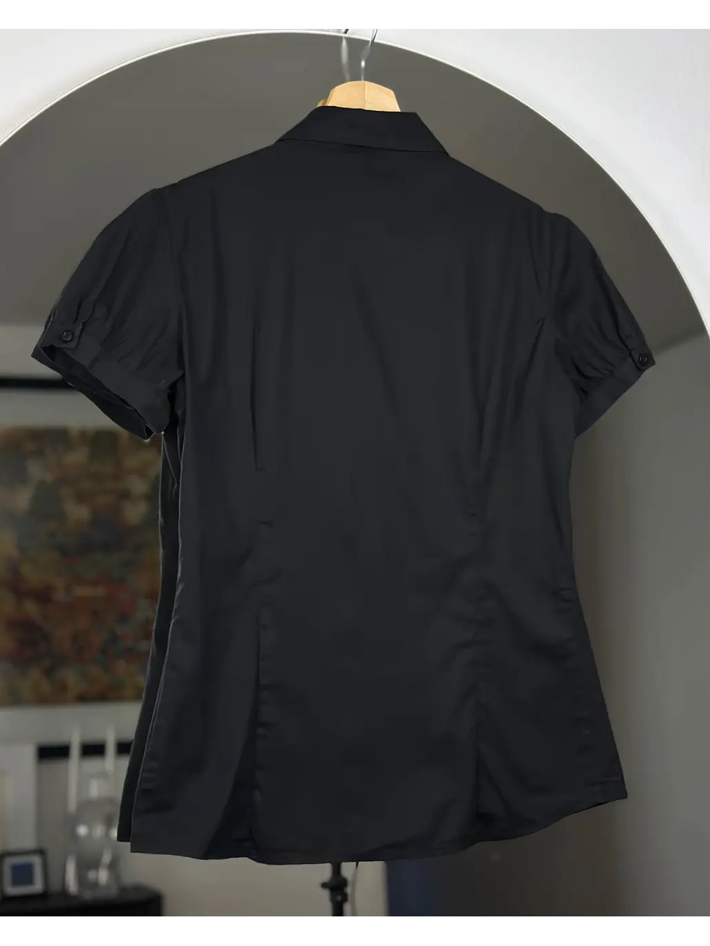 Camisa negra manga corta 4