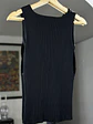 Top negro de plush de seda  - Miniatura 3