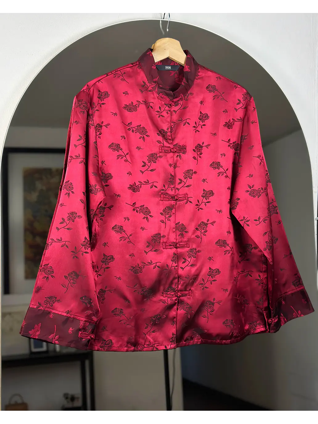 Camisa roja estilo oriental  1