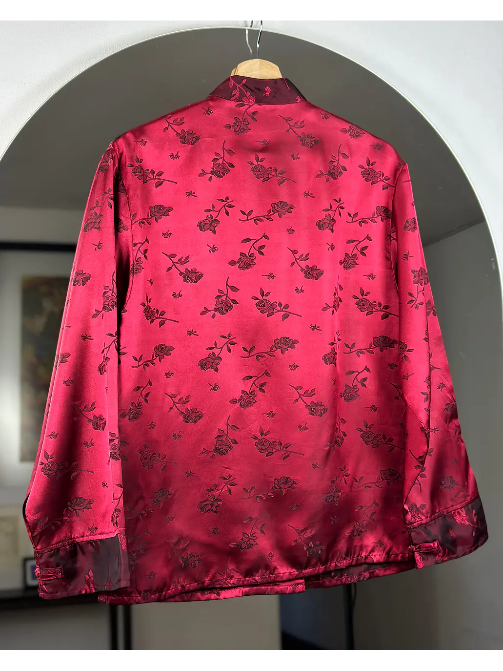 Camisa roja estilo oriental  5