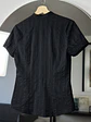 Camisa negra escotada - Miniatura 4