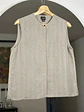 Top gris seda y lino - Miniatura 1