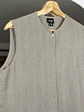 Top gris seda y lino - Miniatura 2