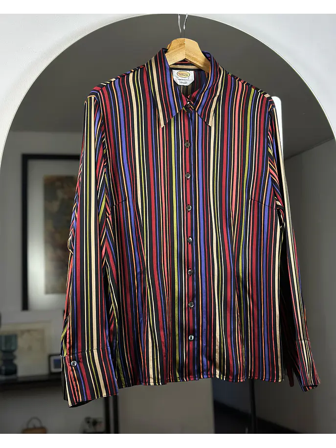 Camisa de seda rayada  1