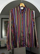 Camisa de seda rayada  - Miniatura 1