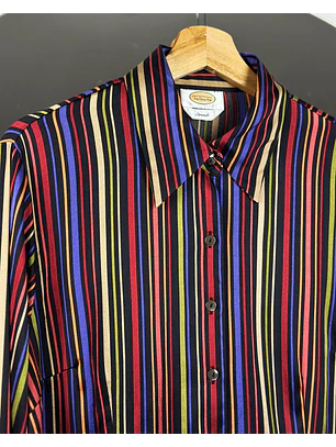 Camisa de seda rayada 