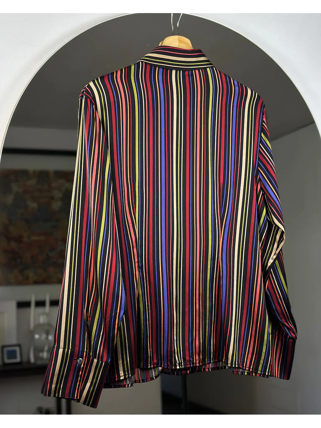 Camisa de seda rayada  4