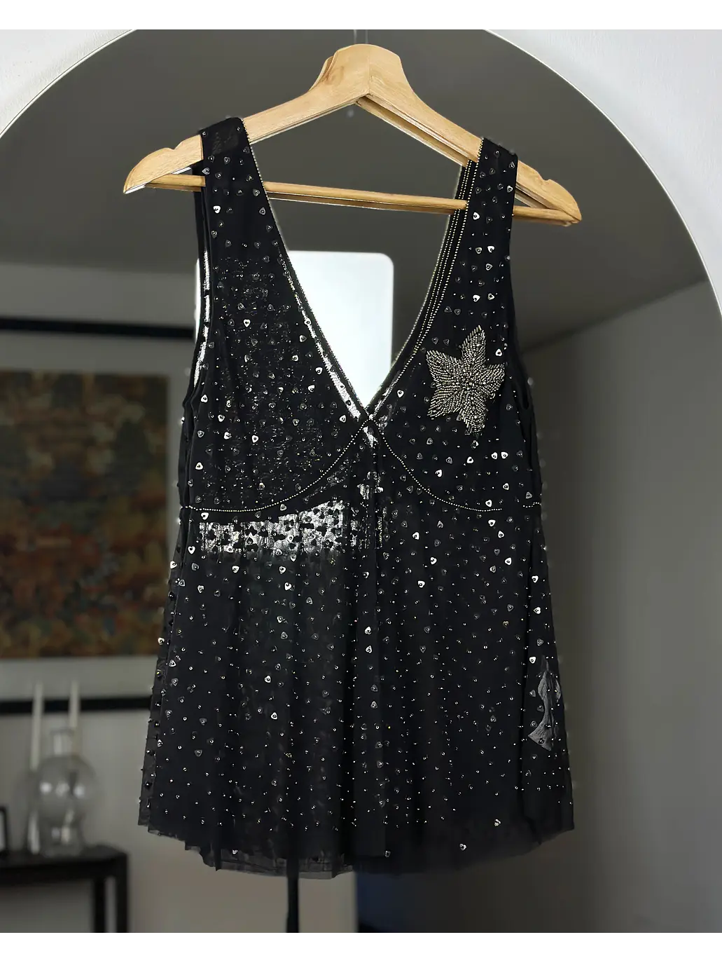 Top de malla bordado 1