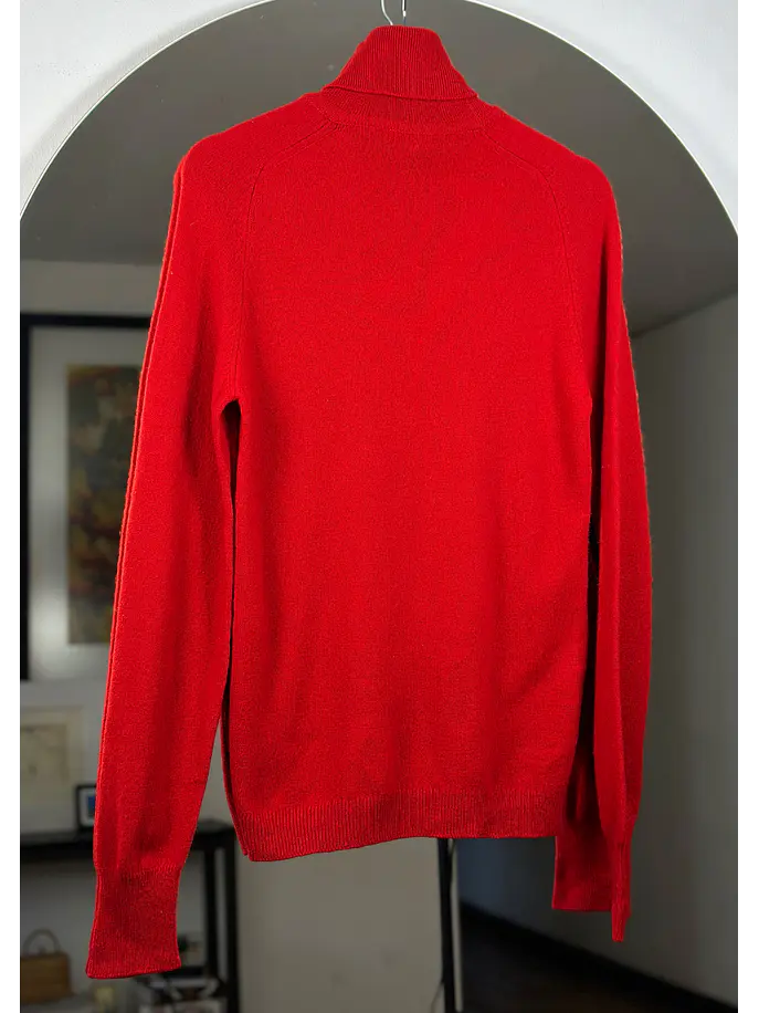 Suéter rojo con cuello 3