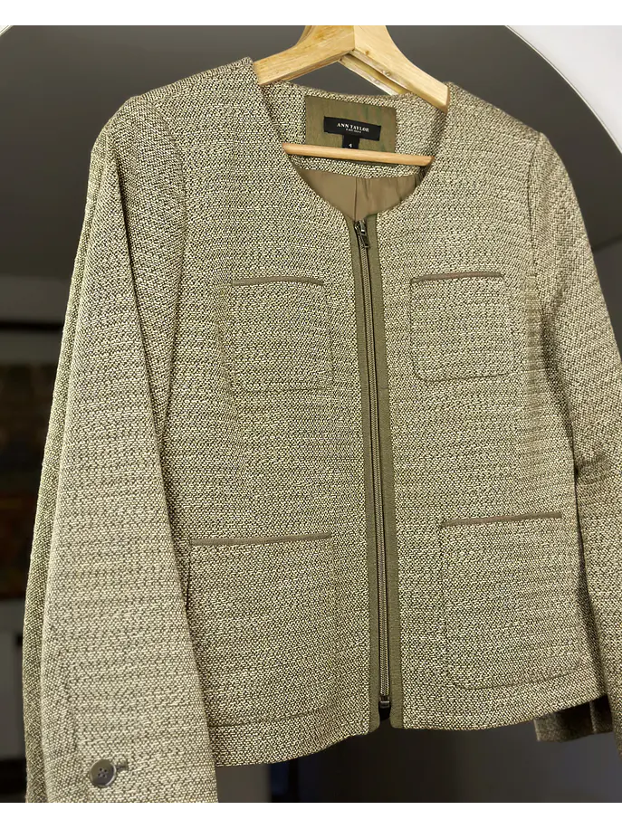 Chaqueta de paño beige  2