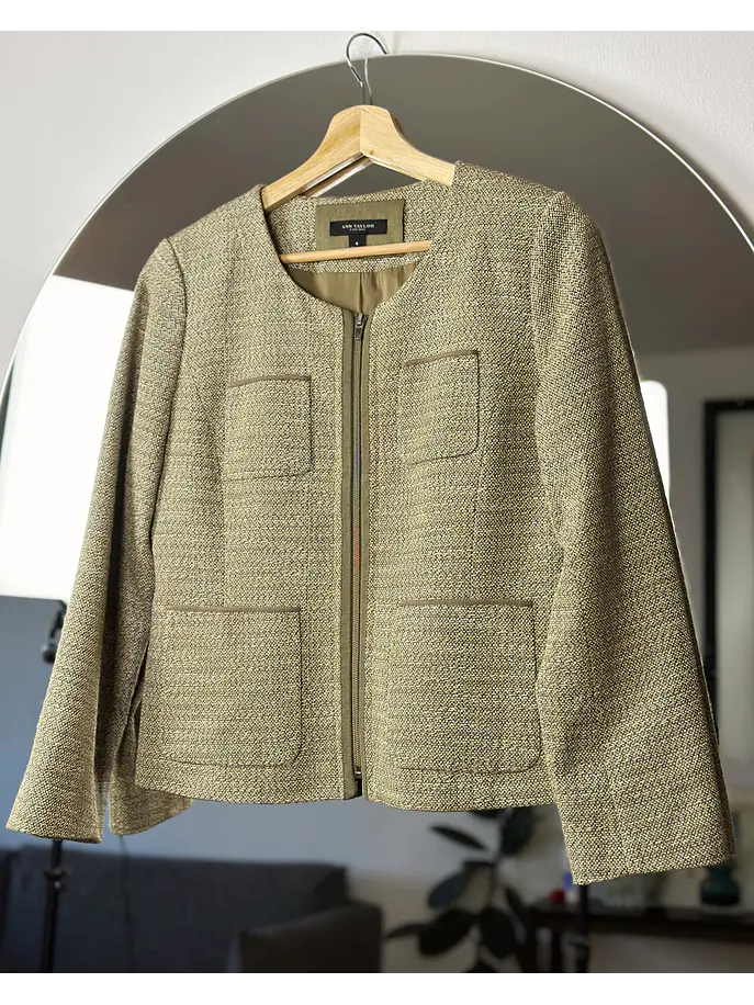 Chaqueta de paño beige  3