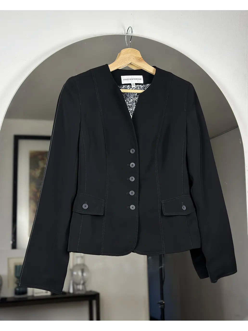 Blazer negro entallado 1
