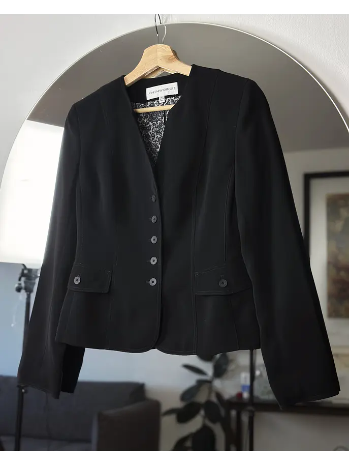 Blazer negro entallado 3