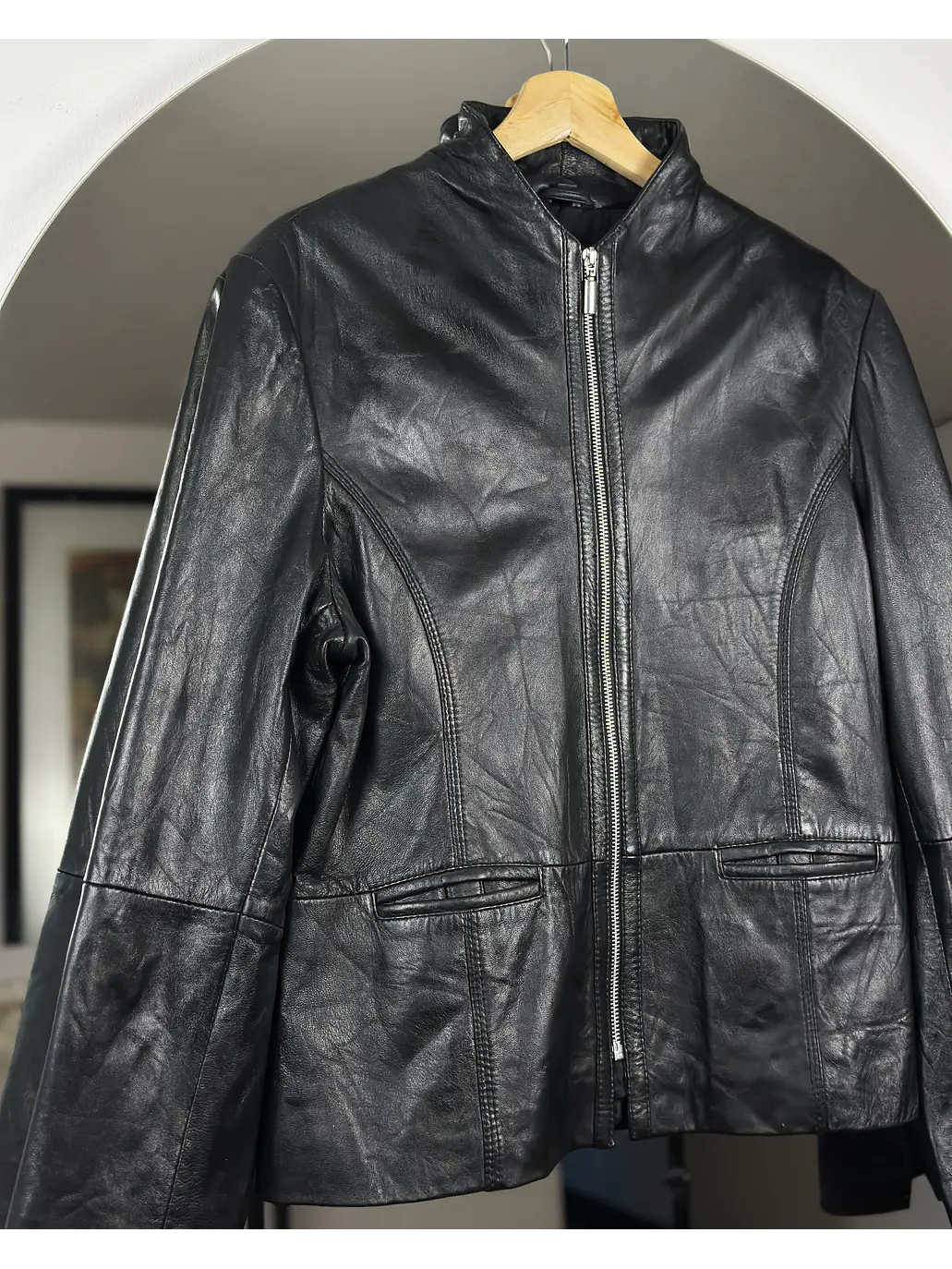 Chaqueta de cuero negra  2