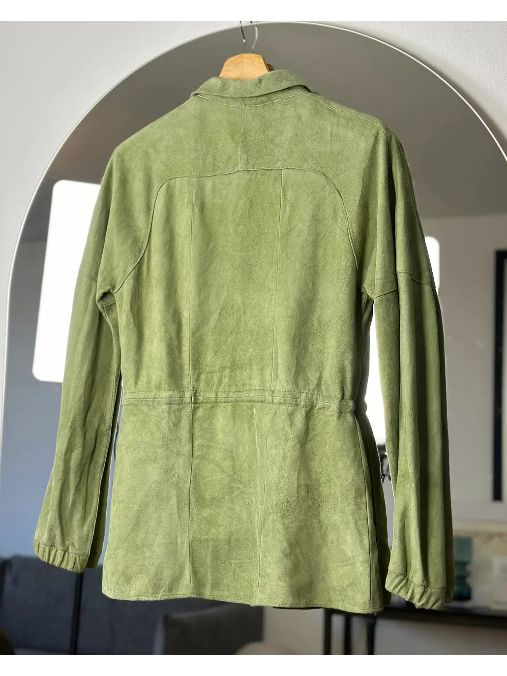 Chaqueta de cuero verde  8
