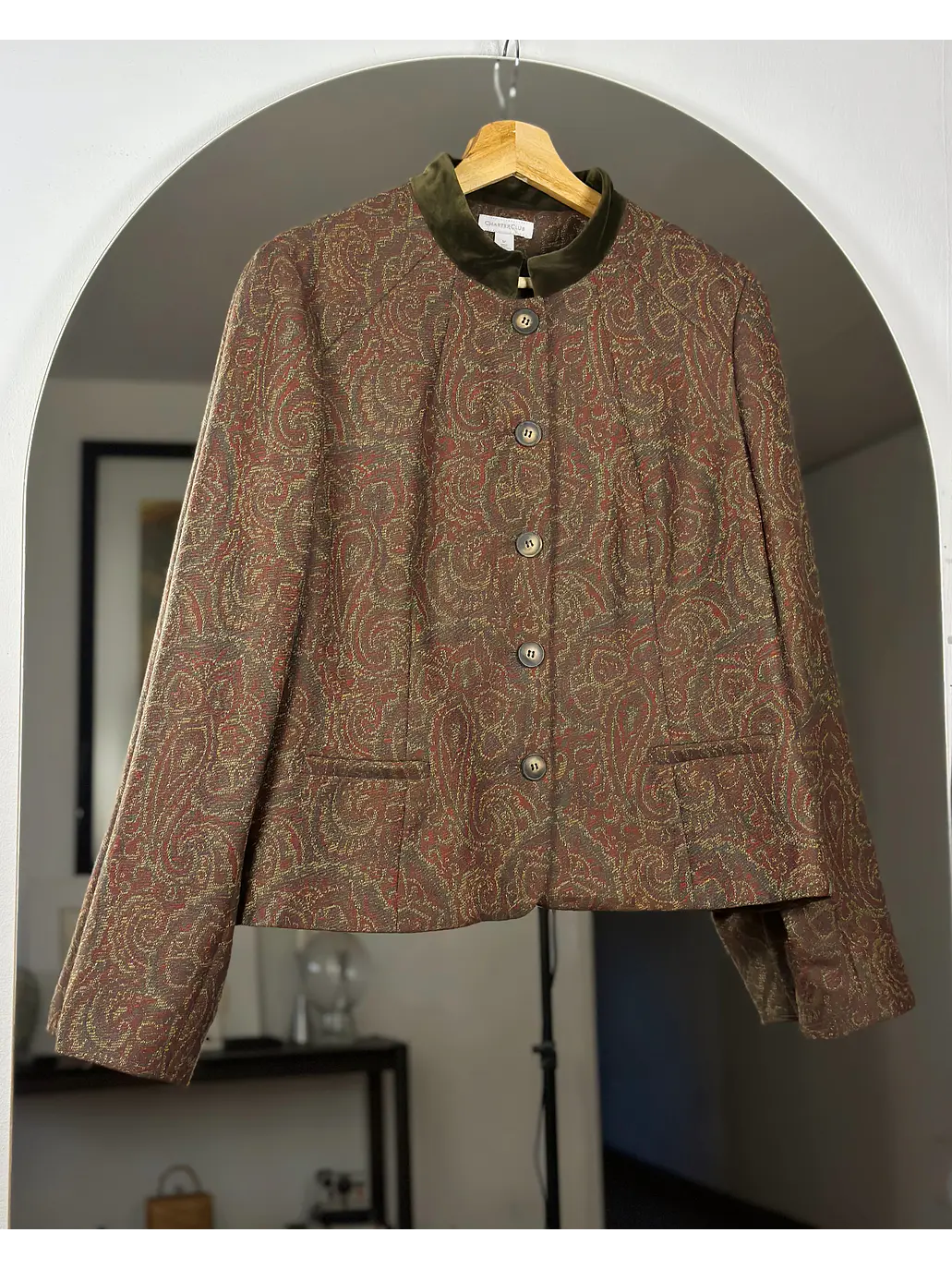 Chaqueta diseño pasley de lana 1