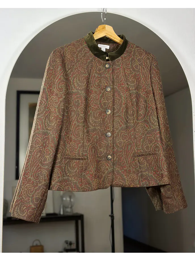 Chaqueta diseño pasley de lana 1