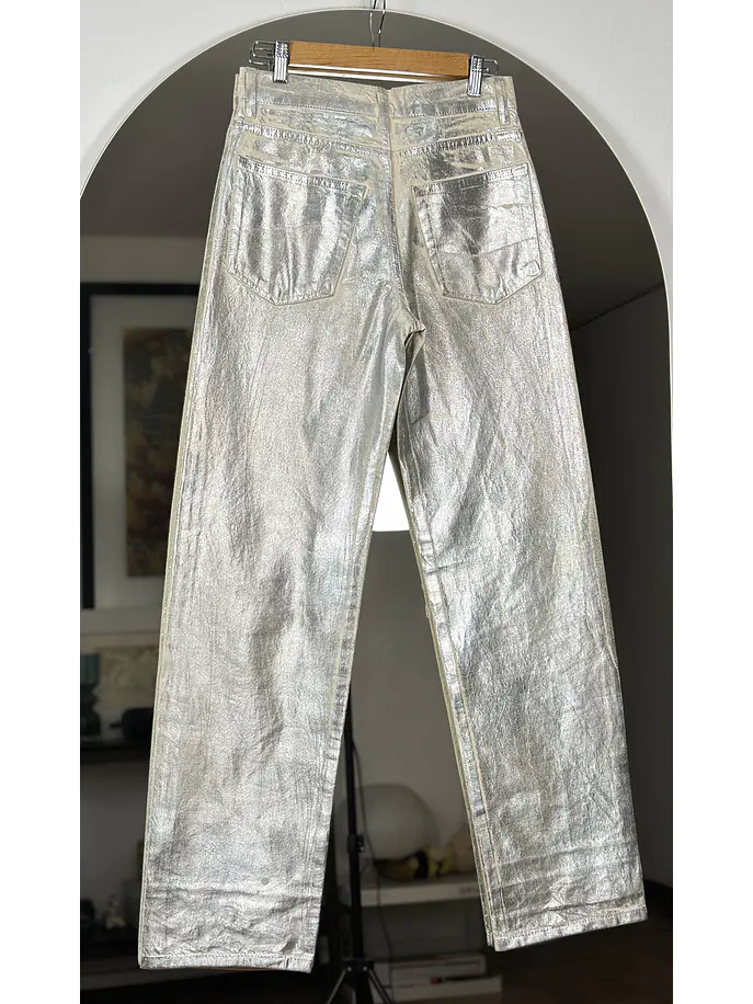 Pantalón de mezclilla metalizado 2