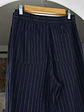 Pantalón azul rayado lino y algodón  - Miniatura 6