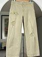 Pantalón beige tiro bajo - Miniatura 1