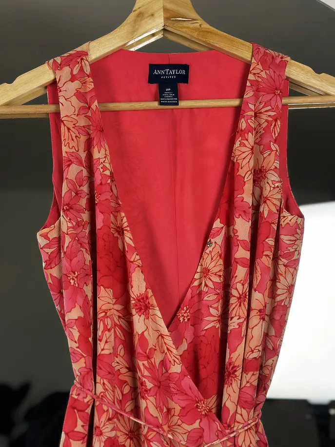 Vestido floreado de seda 6