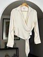 Camisa crema satinada - Miniatura 1
