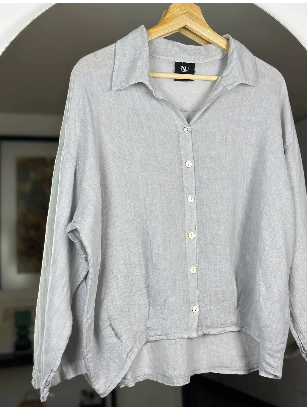 Camisa de lino oversize  2
