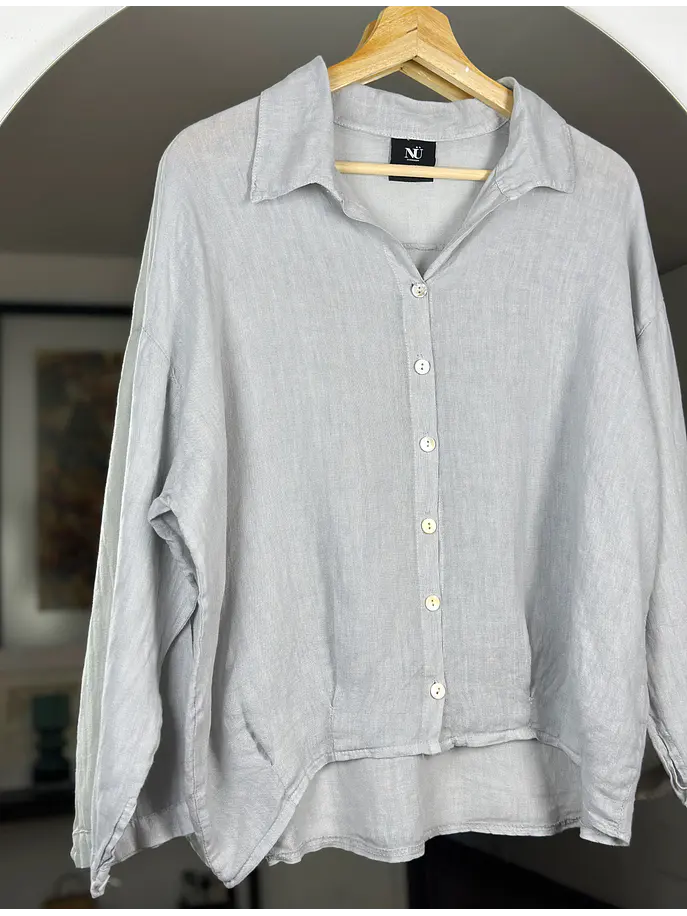 Camisa de lino oversize  2
