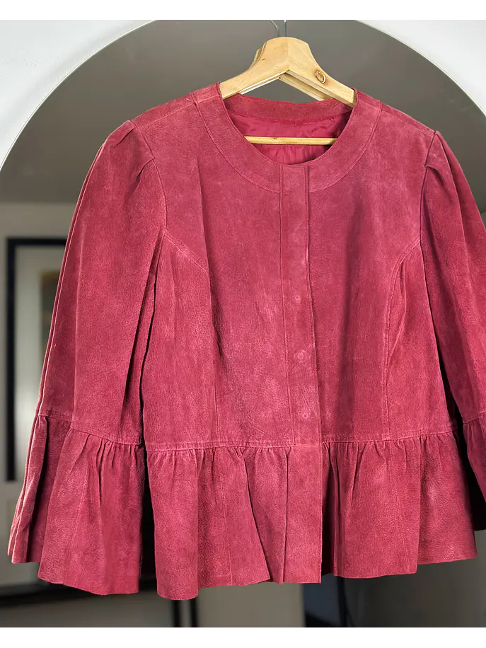 Chaqueta de cuero roja 6